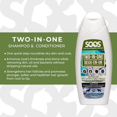 Show full view: Soos Pets Two-in-One Dog & Cat Shampoo & Conditioner, 16.9-fl oz bottle slide 3 of 6