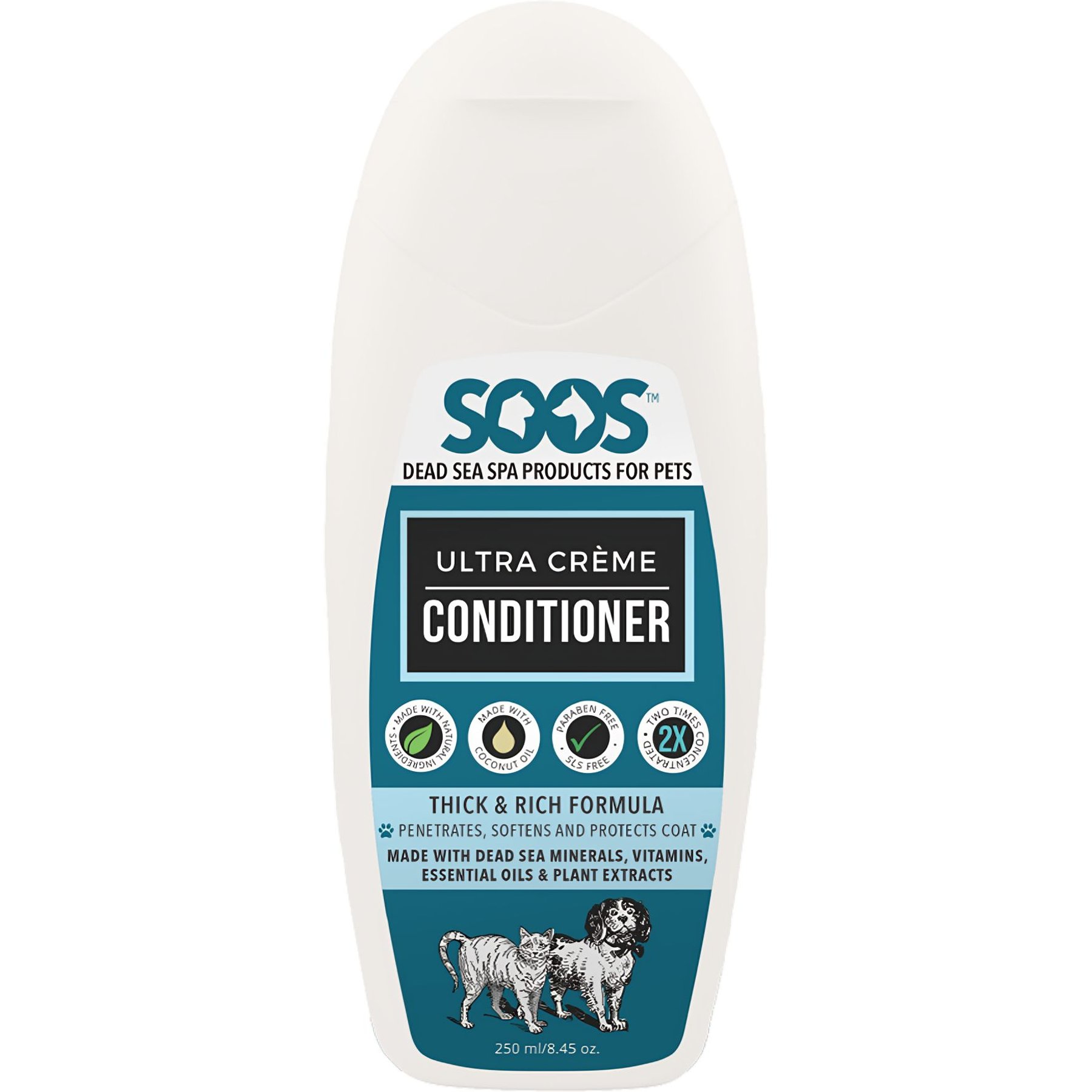 Soos Pets Ultra Creme Dog & Cat Conditioner, 16.9-fl oz bottle
