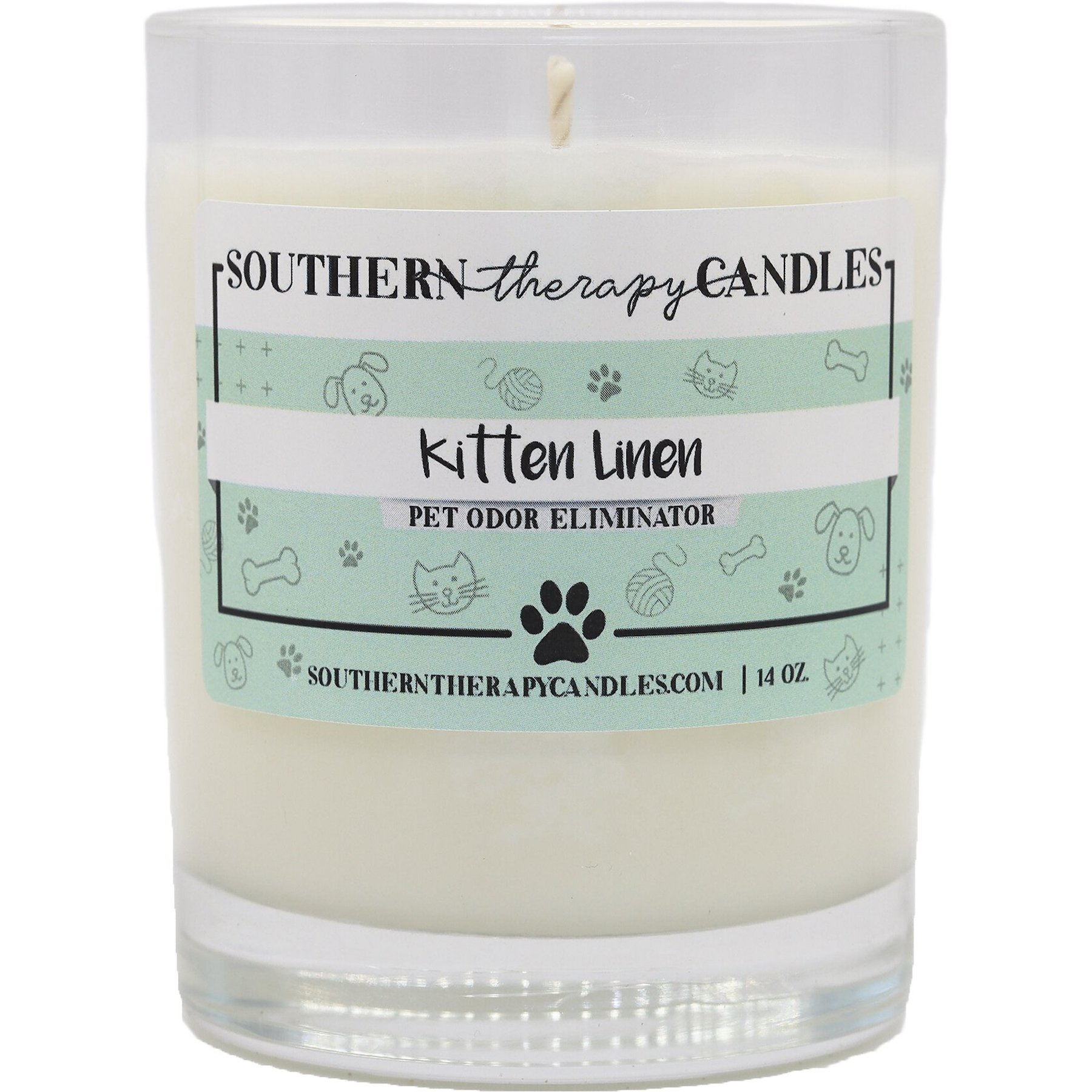 Southern Therapy Candles Kitten Linen Odor Eliminator Candle
