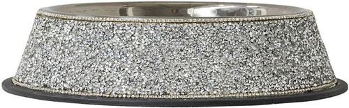 Show full view: Sparkles Home Luminous Rhinestone Dog Bowl, Silver, 2.5-cup slide 3 of 4