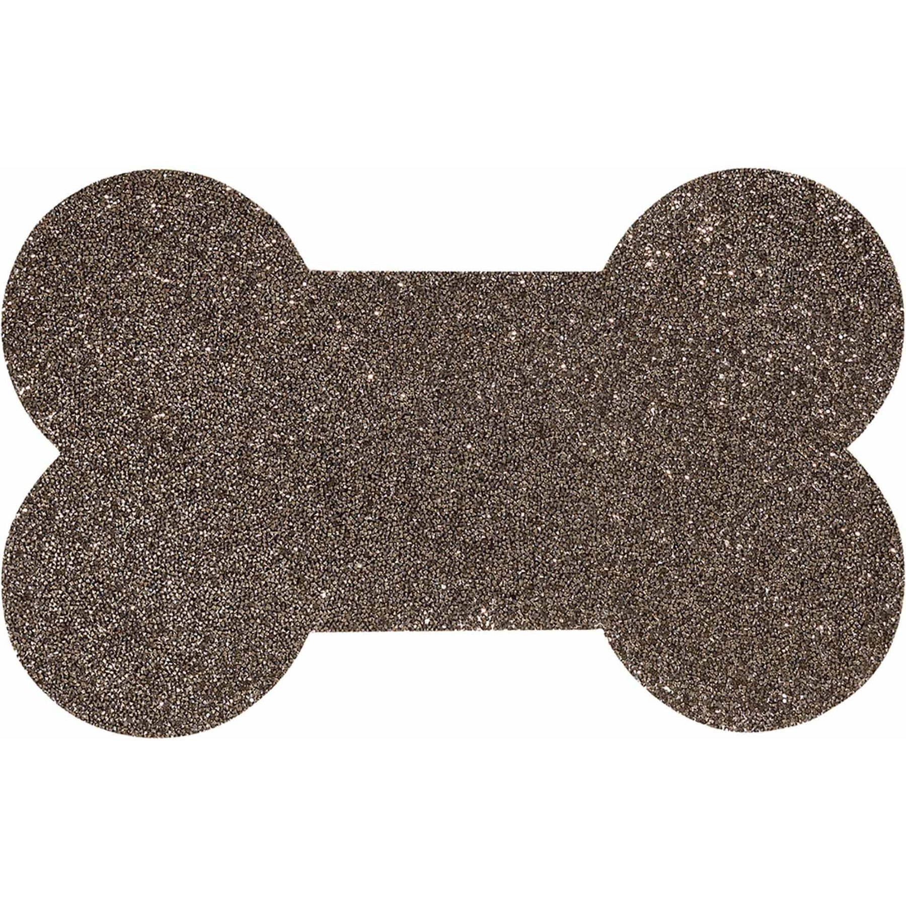 Sparkles Home Rhinestone Dog Bone Placemat, Charcoal