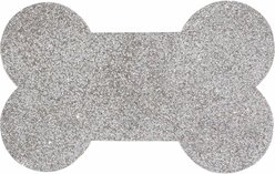 Sparkles Home Rhinestone Dog Bone Placemat, Silver