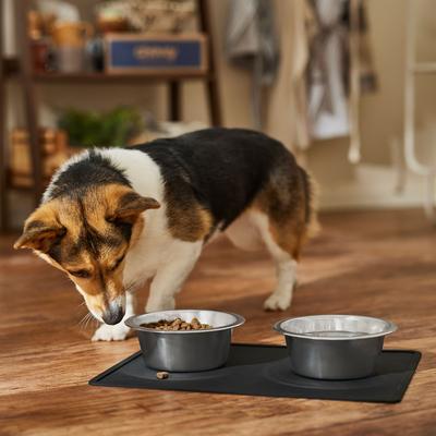 Show full view: Speckle & Spot by Ore' Originals Pet Silicone Dog & Cat Placemat, Black slide 3 of 7