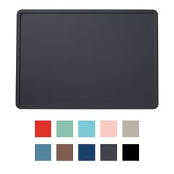 Speckle & Spot by Ore' Originals Pet Silicone Dog & Cat Placemat, Dark Grey