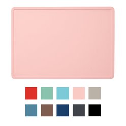 Speckle & Spot by Ore' Originals Pet Silicone Dog & Cat Placemat, Pink