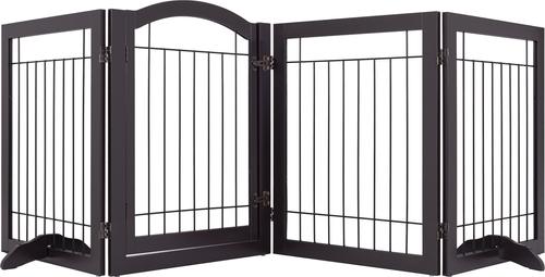 Show full view: Spirich Extra Wide Freestanding Wire Dog Gate, Espresso slide 6 of 9