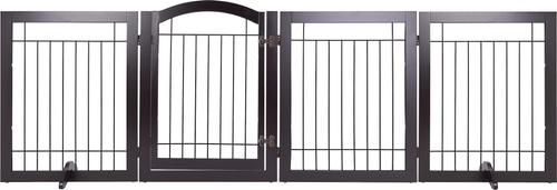 Show full view: Spirich Extra Wide Freestanding Wire Dog Gate, Espresso slide 7 of 9