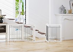 Spirich Extra Wide Freestanding Wire Dog Gate, White slide 2 of 8