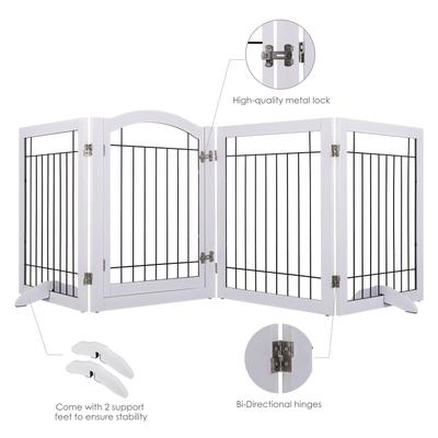 Show full view: Spirich Extra Wide Freestanding Wire Dog Gate, White slide 5 of 9