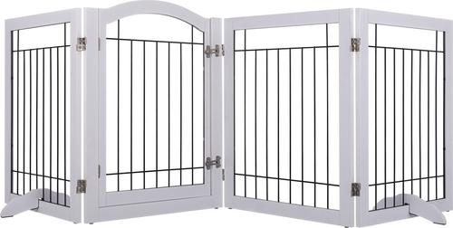 Show full view: Spirich Extra Wide Freestanding Wire Dog Gate, White slide 6 of 9