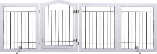 Show full view: Spirich Extra Wide Freestanding Wire Dog Gate, White slide 7 of 9