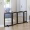 Show in main carousel: Spirich Freestanding Black Wire Dog Gate, Espresso, 4 Panel slide 5 of 11