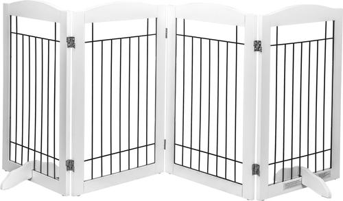 Show full view: Spirich Freestanding Black Wire Dog Gate, White, 4 Panel slide 6 of 10