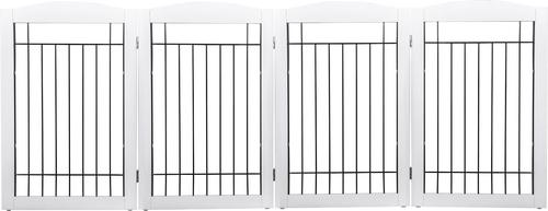 Show full view: Spirich Freestanding Black Wire Dog Gate, White, 4 Panel slide 7 of 10