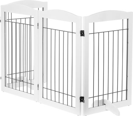 Show full view: Spirich Freestanding Black Wire Dog Gate, White, 4 Panel slide 9 of 10