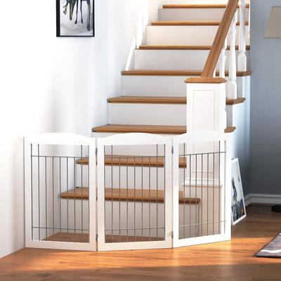 Show full view: Spirich Freestanding Foldable Wire Dog Gate, 3 Panel slide 3 of 9