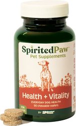 Spirited Paw Health + Vitality Chewable Wafer Vitamin Supplement for Dogs, 90 count
