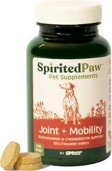 Spirited Paw Joint + Mobility Chewable Wafer Supplement for Dogs, 100 count