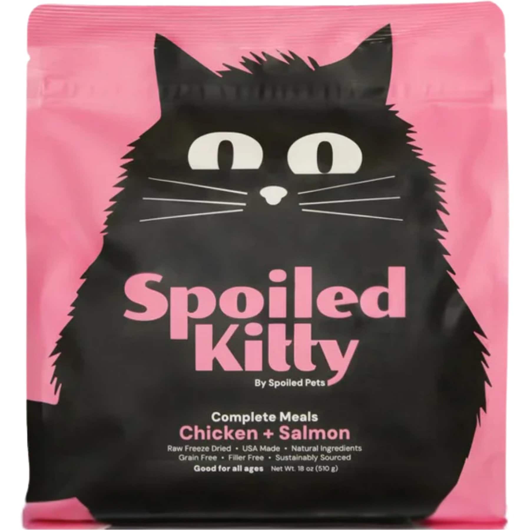 Spoiled Pets Kitty Balanced Bowl Chicken & Salmon Recipe Freeze-Dried Cat Food, 18-oz bag
