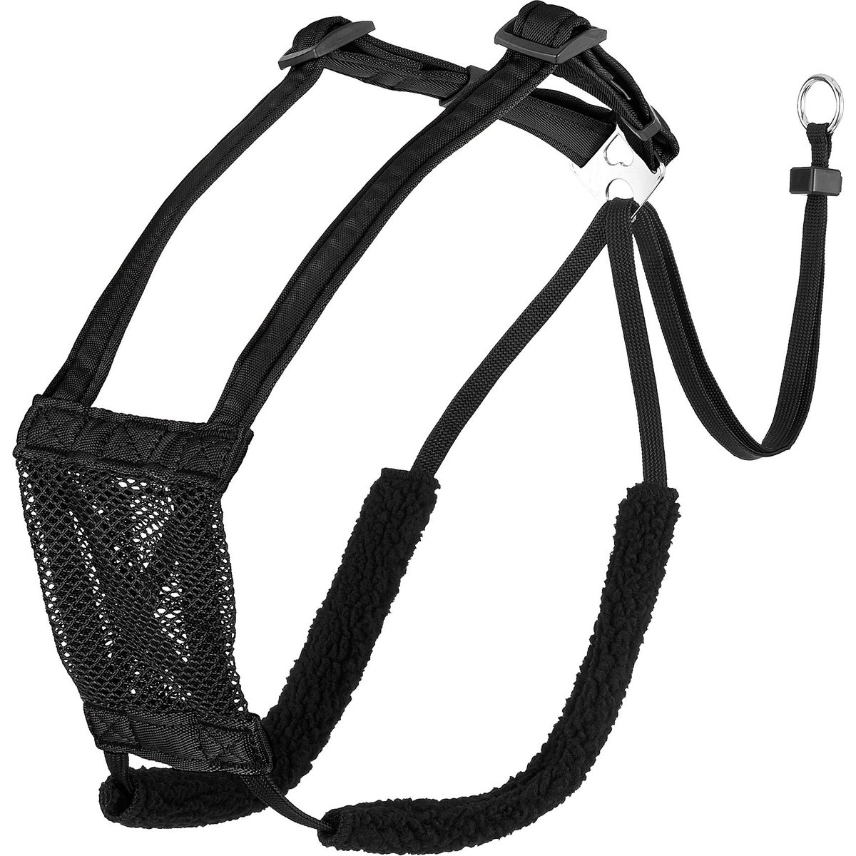 Mesh No Pull Dog Harness, Black, Large/X-Large: 16 to 24-in neck, Sporn
