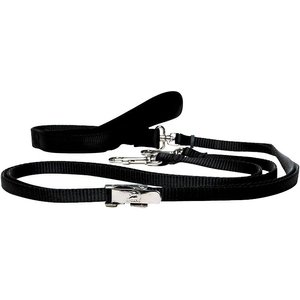 Sporn Double Dog Leash, Black, Medium/Large: 5-ft long, 5/8-in wide