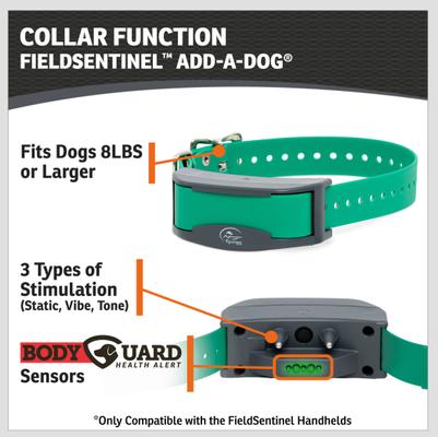 Show full view: SportDOG FieldSentinel 825/1825 Add-A-Dog Replacement Dog Shock Collar, Green slide 2 of 4