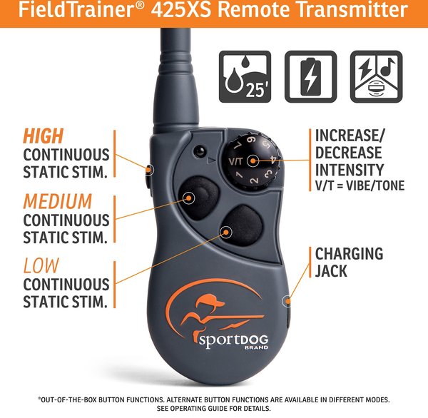 Show full view: SportDOG FieldTrainer 425XS Waterproof Stubborn Dog Shock E-Collar slide 2 of 9