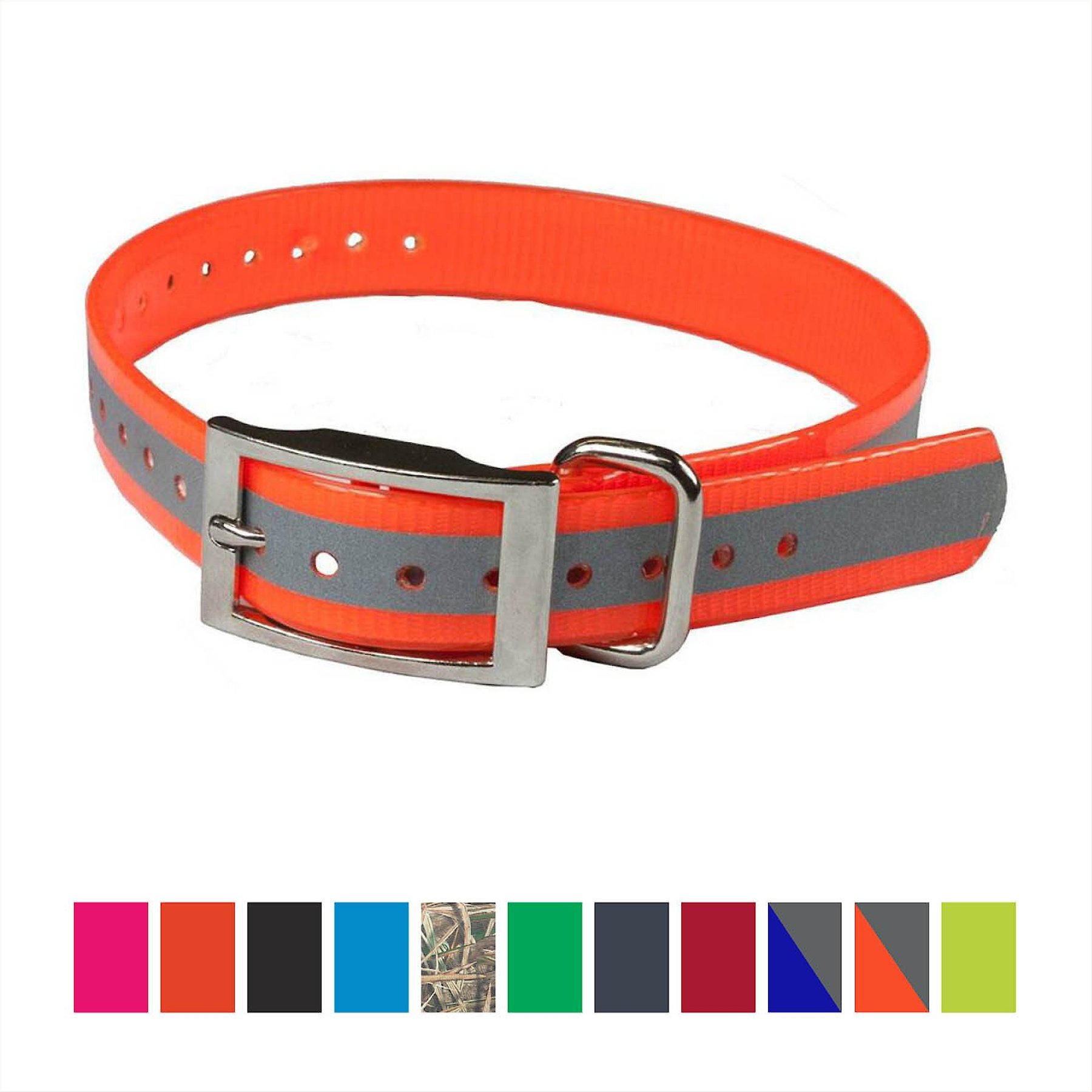SportDOG Replacement Strap Dog Collar, Orange Reflective, 3/4-in
