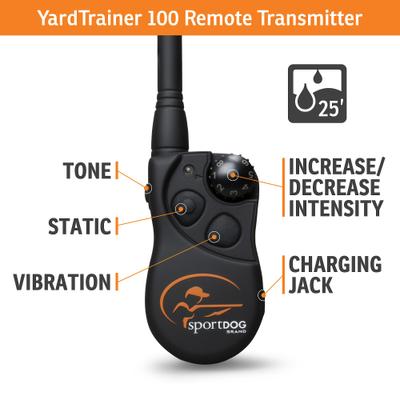 Show full view: SportDOG YardTrainer 100 Waterproof Dog Training Shock Collar slide 3 of 7