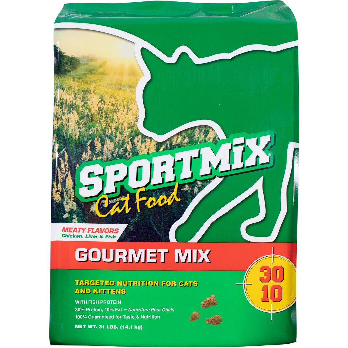 SPORTMiX Gourmet Mix with Chicken, Liver & Fish Flavor Adult Dry Cat Food, 31-lb bag