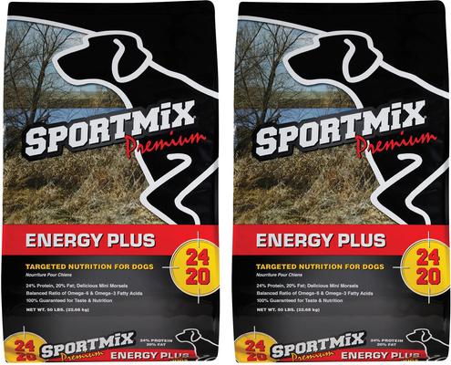SPORTMIX Premium Energy Plus Adult Dry Dog Food, 50-lb bag, bundle
