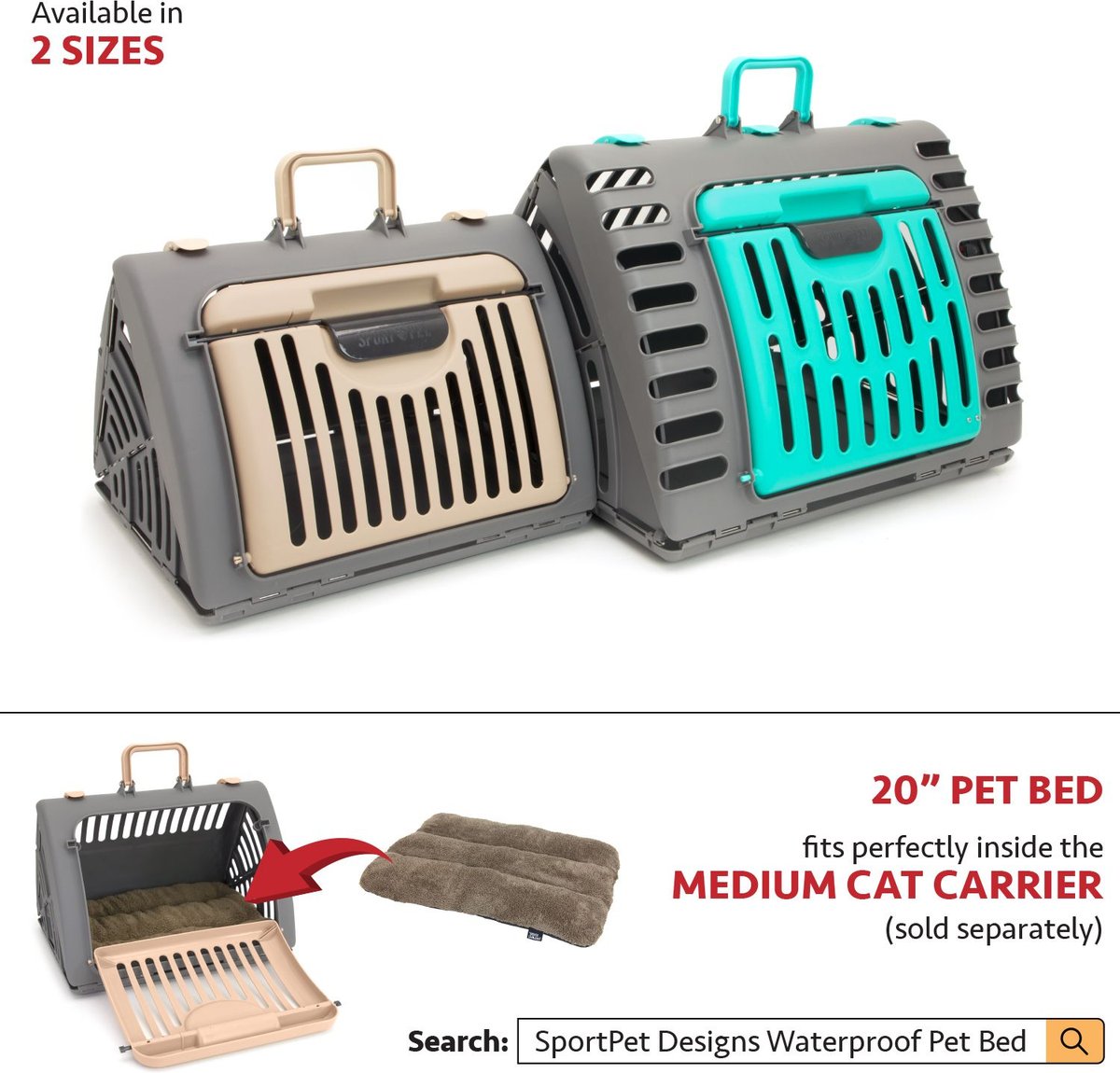 SportPet Designs Travel Master Collapsible Dog & Cat Carrier