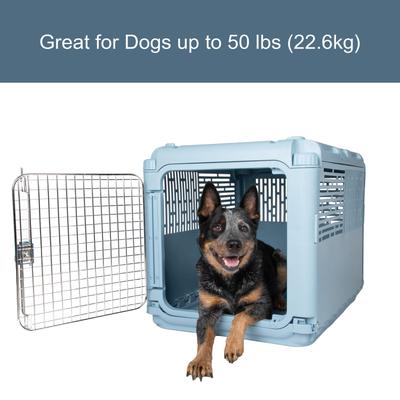 Show full view: SportPet Designs Collapsible Dog Kennel, Blue, Medium: 30-in slide 8 of 10