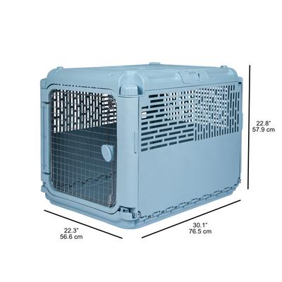 Show full view: SportPet Designs Collapsible Dog Kennel, Blue, Medium: 30-in slide 3 of 10