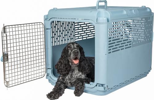 Show full view: SportPet Designs Collapsible Dog Kennel, Blue, Medium: 30-in slide 5 of 10