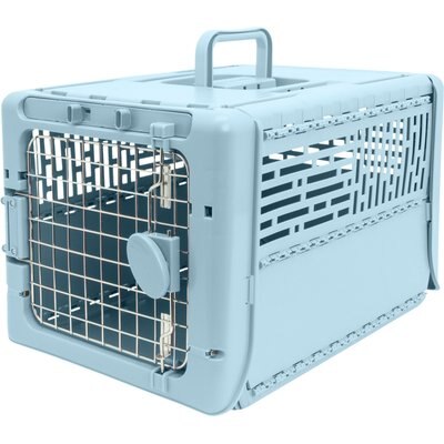 SportPet Designs SportPet Designs Collapsible Dog Kennel, Blue, X-Small: 19-in