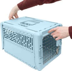 SportPet Designs Collapsible Dog Kennel, Blue, X-Small: 19-in slide 2 of 9