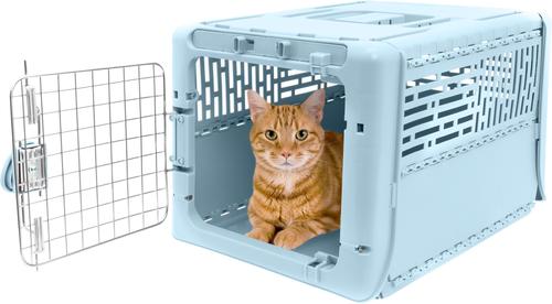 Show full view: SportPet Designs Collapsible Dog Kennel, Blue, X-Small: 19-in slide 8 of 10