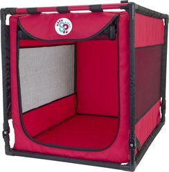 SportPet Designs Collapsible Dog Kennel, Red, Large: 36-in