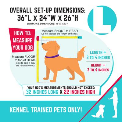 Show full view: SportPet Designs Collapsible Dog Kennel, Red, Large: 36-in slide 7 of 9