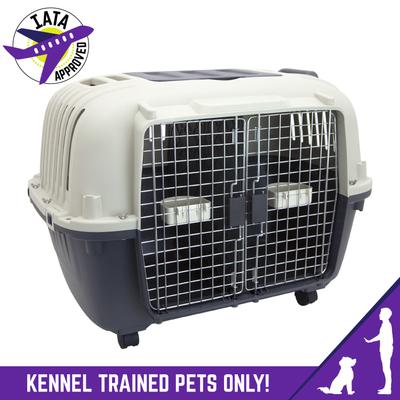 Show full view: SportPet Designs Multifunctional Airline Compliant Double Door Dog Carrier, Grey, 34-in slide 5 of 10