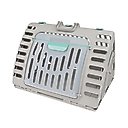 SportPet Designs Travel Master Collapsible Carrier with Cat & Dog Plush Bed, Grey & Blue, X-Large