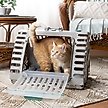 Show in main carousel: SportPet Designs Travel Master Collapsible Carrier with Cat & Dog Plush Bed, Grey & Blue, X-Large slide 9 of 11