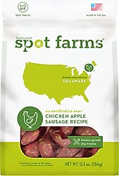 Spot Farms Chicken Apple Sausage Recipe Dog Treats, 12.5-oz bag