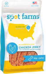 Spot Farms Chicken Jerky Hip & Joint Formula Human-Grade Jerky Dog Treats, 12-oz bag
