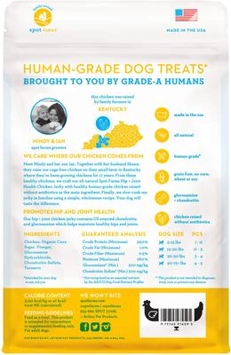 Show full view: Spot Farms Chicken Jerky Hip & Joint Formula Human-Grade Jerky Dog Treats, 12-oz bag slide 3 of 10