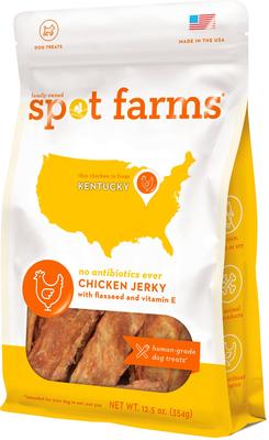 Show full view: Spot Farms Chicken Jerky with Flaxseed & Vitamin E Human-Grade Jerky Dog Treats, 12-oz bag slide 3 of 7