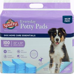 Spotty Everyday Puppy Pee Pads, 22 x 22-in, 100 count