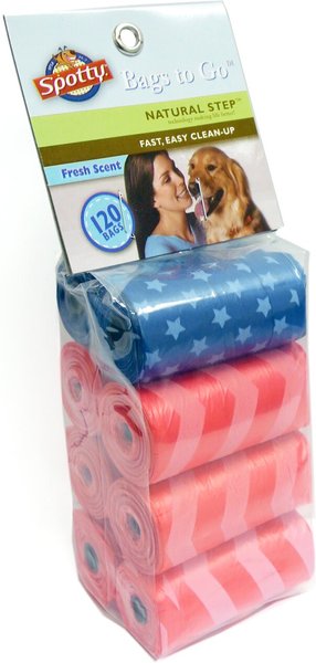 Show full view: Spotty Natural Step Fresh Scented Americana Dog Poop Bags, 120 count slide 1 of 2