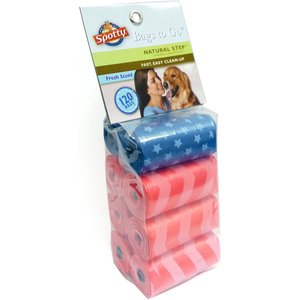 Spotty Natural Step Fresh Scented Americana Dog Poop Bags, 120 count